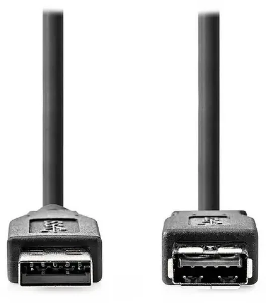 Nedis černá / Prodlužovací kabel USB / USB-A - USB-A / USB 3.2 Gen 1 / 5 Gbps / 2 m (CCGL61010BK20)