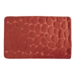 MSV PEBBLES koupelnová předložka 40 x 60 cm terakota / PU pěna / protiskluzová