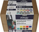 Pébéo Setacolor Opaque sada II. 10 x 45 ml v kartonovém kufříku