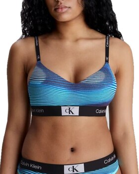 Dámská sportovní podprsenka Calvin Klein QF7218E modrá