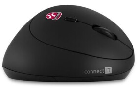 CONNECT IT FOR HEALTH LADIES ergonomická vertikální bezdrátová myš černá / 2.4GHz / 1600DPI / 6 tlačítek / 1x AA (CMO-2600-BK)