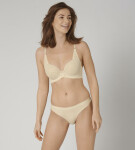 Dámské tanga Aura Spotlight High Leg string krémová Triumph YELLOW