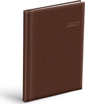 Diář 2027 T805 PVC tmavě hnědý