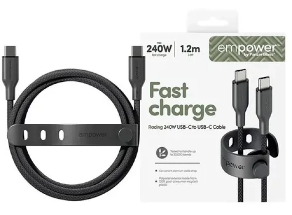PanzerGlass empower 240W USB-C to USB-C USB 2.0 1.2M černá (198258)