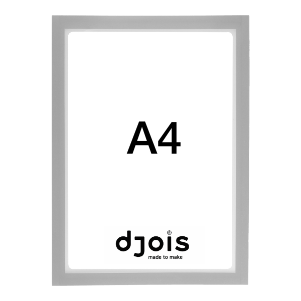 Djois otevřený rámeček - Magneto PRO, A4, PVC, šedý, 10 ks