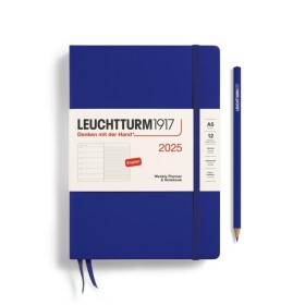 Leuchtturm1917 Weekly Planner &amp; Notebook Medium (A5) 2025 Ink