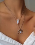 Royal Fashion náhrdelník 14k zlato Vermeil GU-DR17174N-ROSEGOLD-MOONSTONE