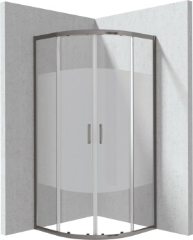 DEANTE - Funkia Evo čtvrtkruhový sprchový kout, 90x90 cm – vzor pruh KYP_DE99P