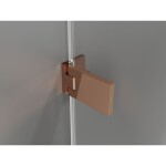 MEXEN/S - Lunar-F L sprchový kout skládací dveře pravá 90 x 80, transparent, růžové zlato 836L-090-080-60-00-P