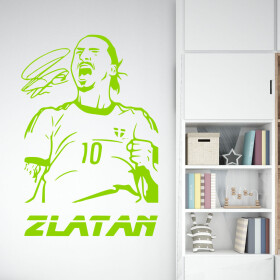 Samolepka Fotbalista Zlatan Ibrahimovič Barva: zelená, Velikost: 100 x 68 cm