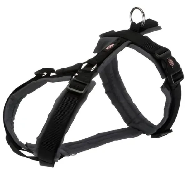 TRIXIE Postroj Premium trekingový černá/grafit XS-S / Nylonový / Obvod hrudi 32-38 cm / 13 mm (1996901)