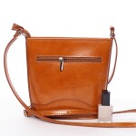 Dámská kožená crossbody Tereza, dark camel