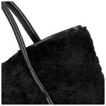 Trendy dámská plyšová kabelka do ruky Lynden, černá