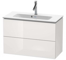 DURAVIT - L-Cube Umyvadlová skříňka Compact, 55x82x39 cm, 2 zásuvky, lesklá bílá LC625702222