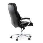 Kancelářské křeslo, houpací mechanismus, černá ekokůže, KA-F1385 BK