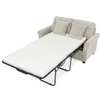 Dvoumístná pohovka, béžová, manšestrová látka, ASB-4170 BGE2