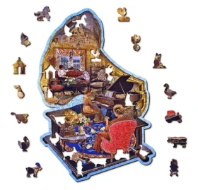 WOODEN CITY Dřevěné puzzle Útulný gramofon
