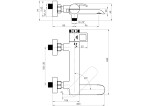 Rubineta - Vanová termostatická baterie COSY-10/K včetně příslušenství, chrom OLBACOS10K