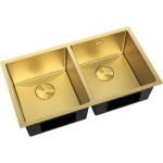 MEXEN - Binox ocelový dřez 2-bowl 800 x 450 mm, zlatá 6421802000-55