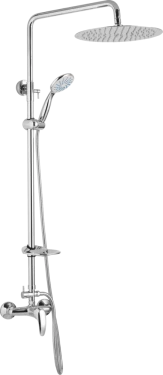 JB Sanitary Sprchová sestava s baterií TIRA s horním vývodem, průměr 30cm, s příslušenstvím SD 61 011 12 4