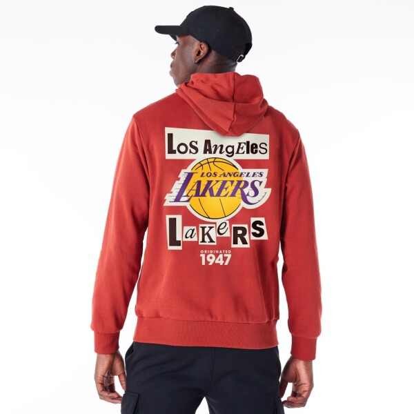 New Era Pánská mikina Los Angeles Lakers NBA Newspaper Script Hoodie Velikost: M