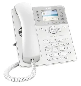 Snom D735 bílá / Drátový IP telefon / 2,7" displej / 12x SIP / PoE / USB (4396)