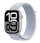 Apple Watch Series 10 GPS 46mm Stříbrné hliníkové tělo - Oblačně modrý provlékací řemínek / 130–200 mm (MWWN3)