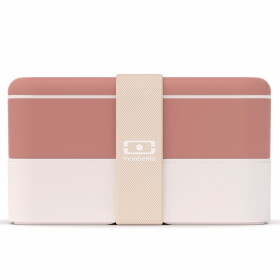 Monbento Svačinový box Monbento Original Pink/Moka 1 l, růžová barva, plast