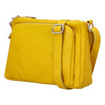 Stylová dámská kožená crossbody Robertina, žlutá new