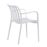 Židle jídelní, stohovatelná, bílý plast