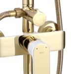REA - Sprchový set s baterií 150mm BLOOM zlatá/bílá REA-P9529