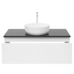 Koupelnová skříňka s krycí deskou SAT B-WAY 99x30x45 cm bílá lesk BWAY100WTKUB BWAY100WTKUB