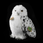 Plyšový pták sova/sovice sněžná s otáčející hlavou 28 cm, ECO-FRIENDLY