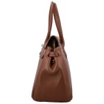 Luxusní dámská kožená kabelka do ruky Annalena, hnědá