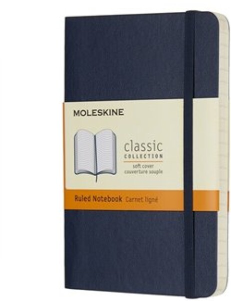 Moleskine Zápisník měkké desky A6 linkovaný modrý