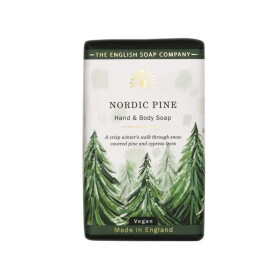 The English Soap Company Tuhé mýdlo Nordic Pine 190 g, zelená barva, papír