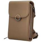 Stylová dámská koženková crossbody kapsa Gabrisa, camel