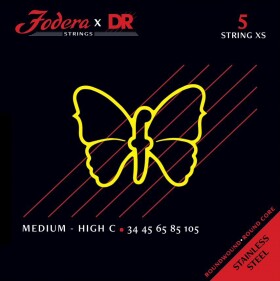 DR Strings Fodera Nickel 5 Medium XS (High C) 34105