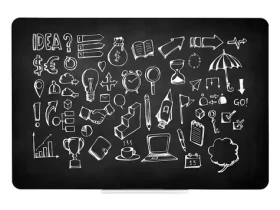 2x3 Qboard Magnetická tabule černá / bezrámová / matný povrch / 87 x 57 cm