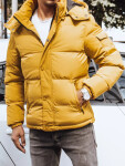 Žlutá pánská prošívaná zimní bunda Dstreet TX4180 Velikost: