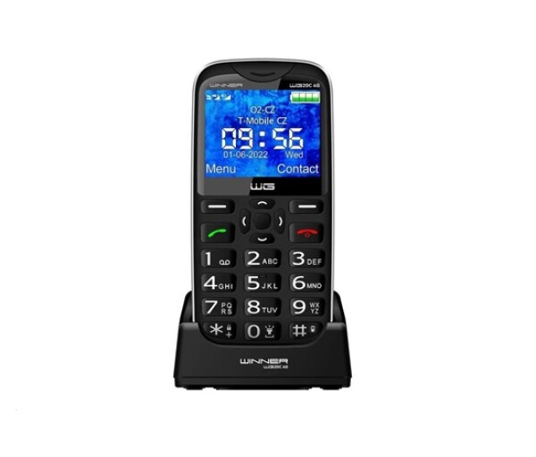 WG - Mobilní telefon WG20C, pro seniory, černá EDF_850196