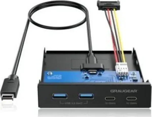 GrauGear GG 18045 / USB hub / 4 porty / 2x USB-A + 1x USB-C / USB 3.1 (G-MP02)
