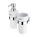 Nimco Keira chrom dávkovač s pohárkem pumpička plast KE 2205831KN-26 KE 2205831KN-26