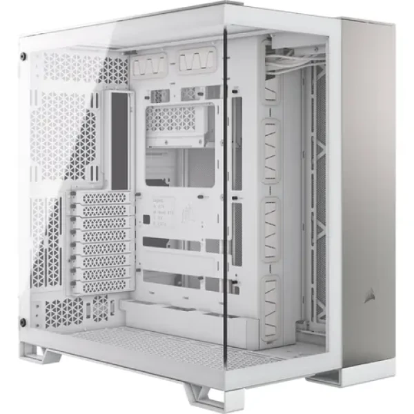 Corsair 6500X bílá hliník / E-ATX / 4x USB-A 3.2 / 1x USB-C 3.2 / bez zdroje / průhlední bočnice (CC-9011285-WW)
