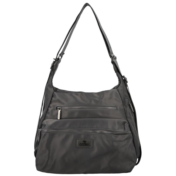 Trendy dámský textilní kabelko-batoh Coveri Venesta, šedý new