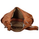 Stylová dámská koženková crossbody kabelka Palmira, hnědá