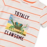 Tričko chlapecké s krátkým rukávem, Minoti, Crab 1, bílá - 74/80 | 9-12m