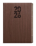Denní diář 2026 Ctirad s výsekem Wood A5 hnědá