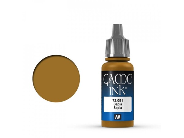 Vallejo Game Color 72091 Sepia Ink 18 ml