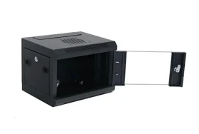Eurocase GMC3204 10" 4U/280mm černá / Nástěnný rozvaděč / skleněné dveře / zatížení 60 kg (GMC3204)